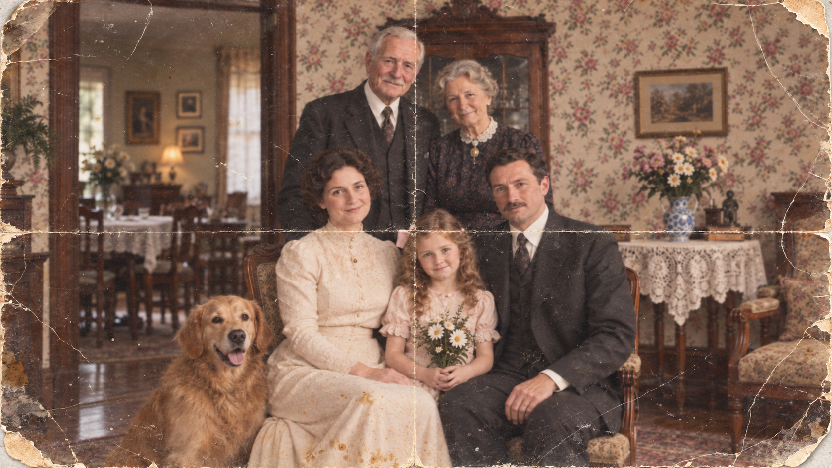 Family gatherings and childhood — Black & white